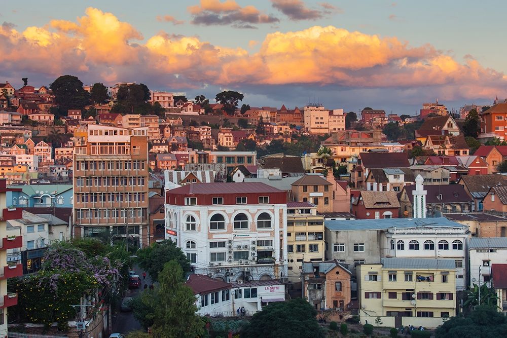 Madagascar-Antananarivo Sunset over the city art print by Inger Hogstrom for $57.95 CAD